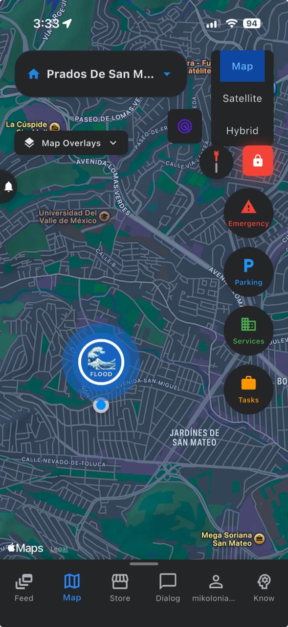 Emergency Features screenshot
